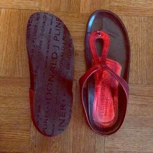 Donald J. Pliner Metallic Red Sandal like new